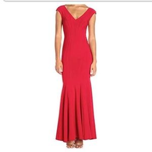 Betsy & Adam Red Mermaid Dress